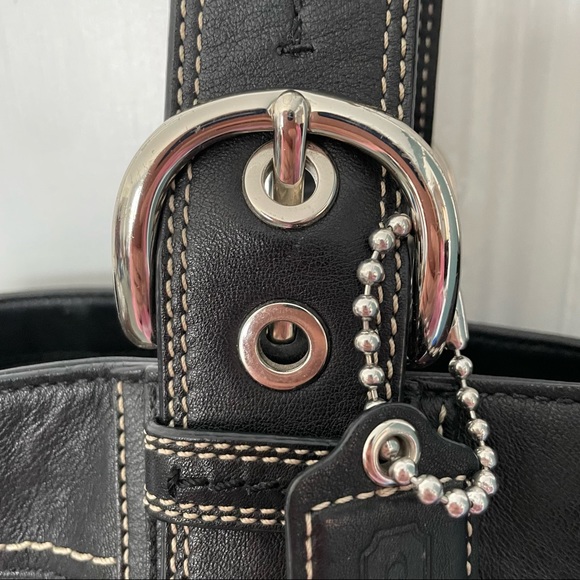 Authentic Coach Soho pleated leather shoulder tote bag xl in black - Picture 3 of 14